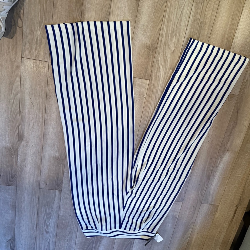 Ralph Lauren striped wide leg Casual Palazzo Pants NWT Size 14 - Picture 6 of 9